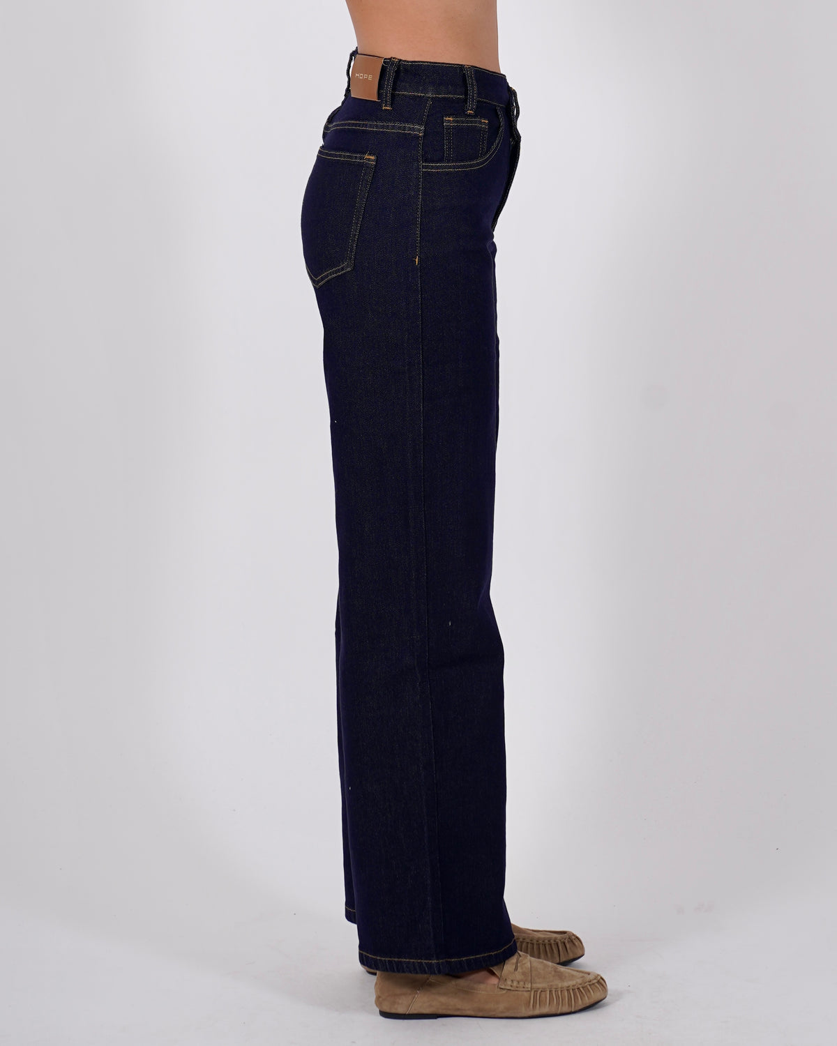 Jeans stretch vita regolare con chiusura trasversale - Agata