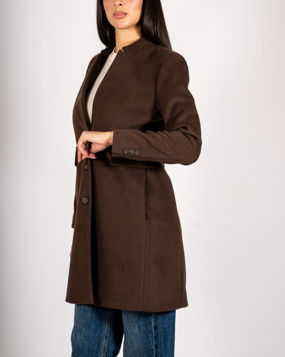 Cappotto monopetto in mano lana - Adriele