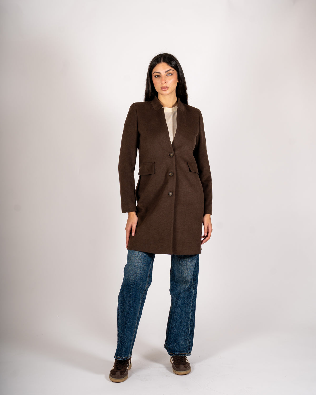 Cappotto monopetto in mano lana - Adriele