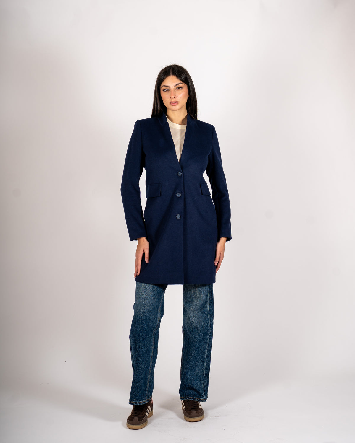 Cappotto monopetto in mano lana - Adriele
