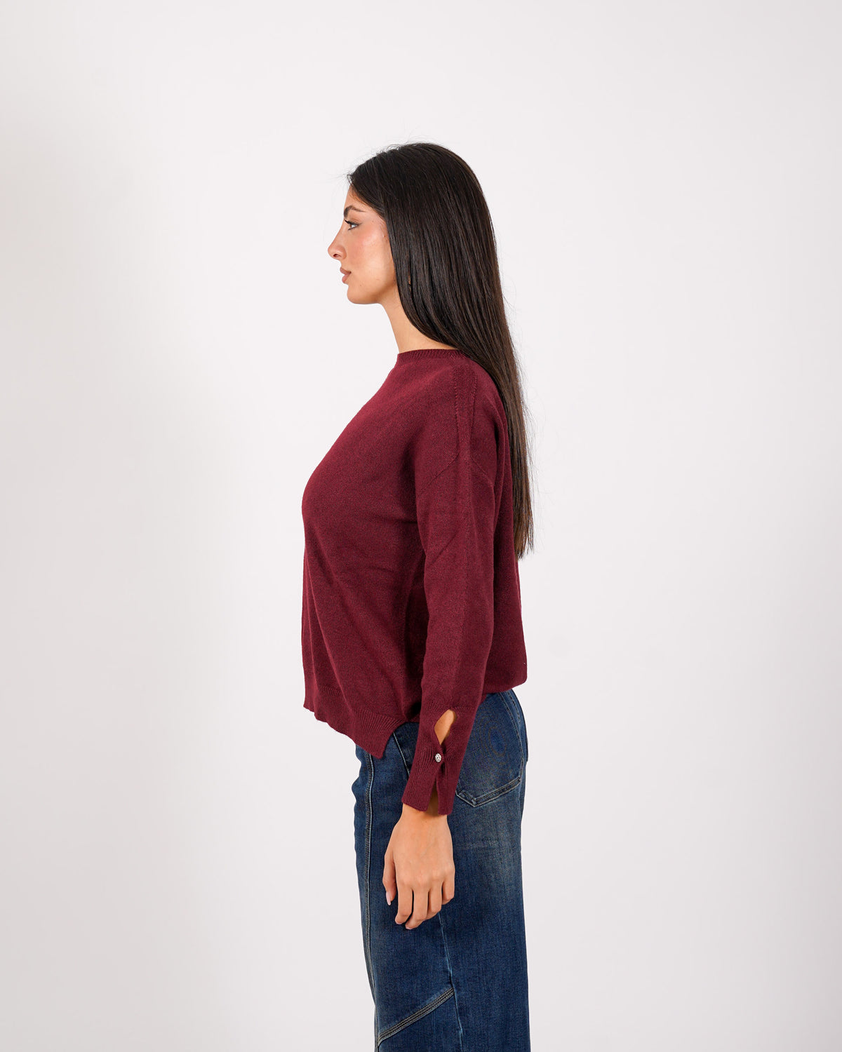 Maglia girocollo in mano viscosa - Kadya