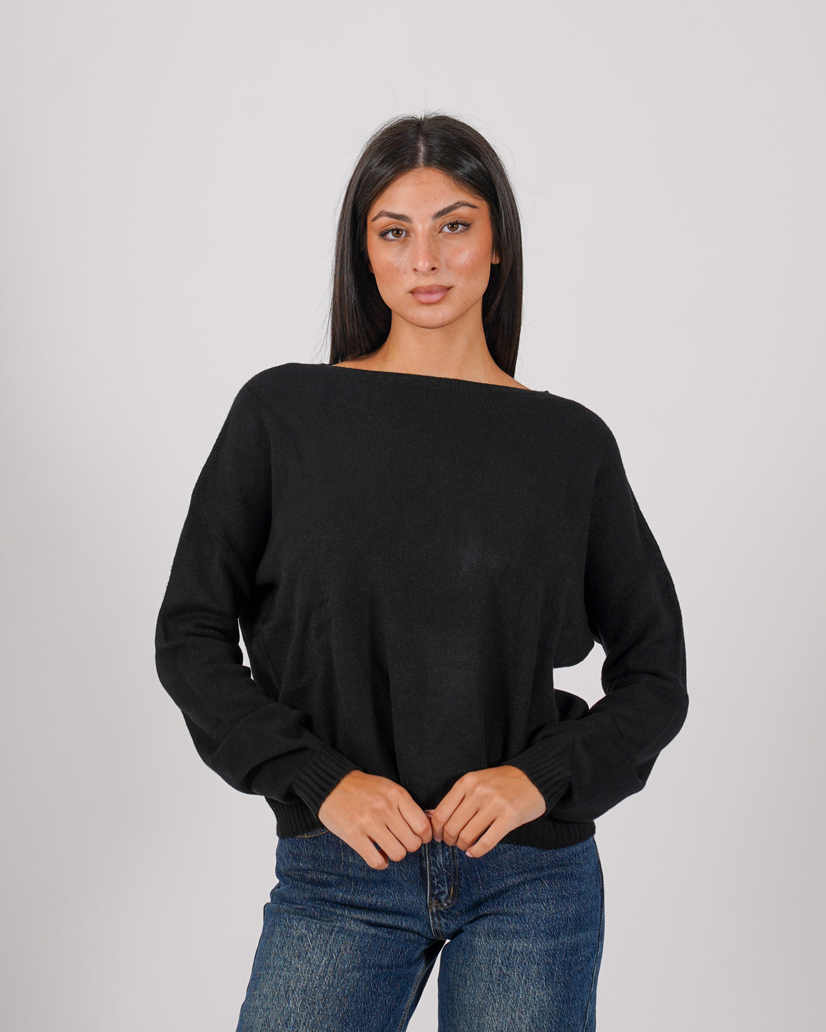 Maglia girocollo in mano lana- Nigeria