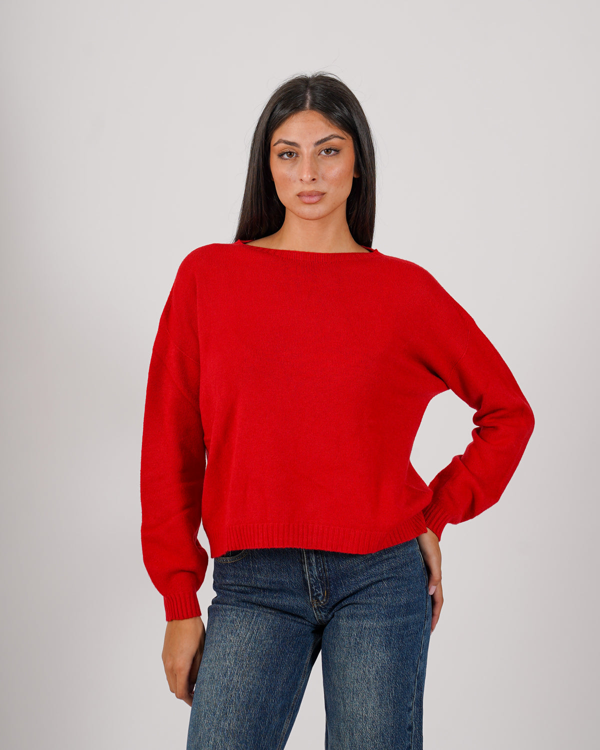 Maglia girocollo in mano lana- Nigeria