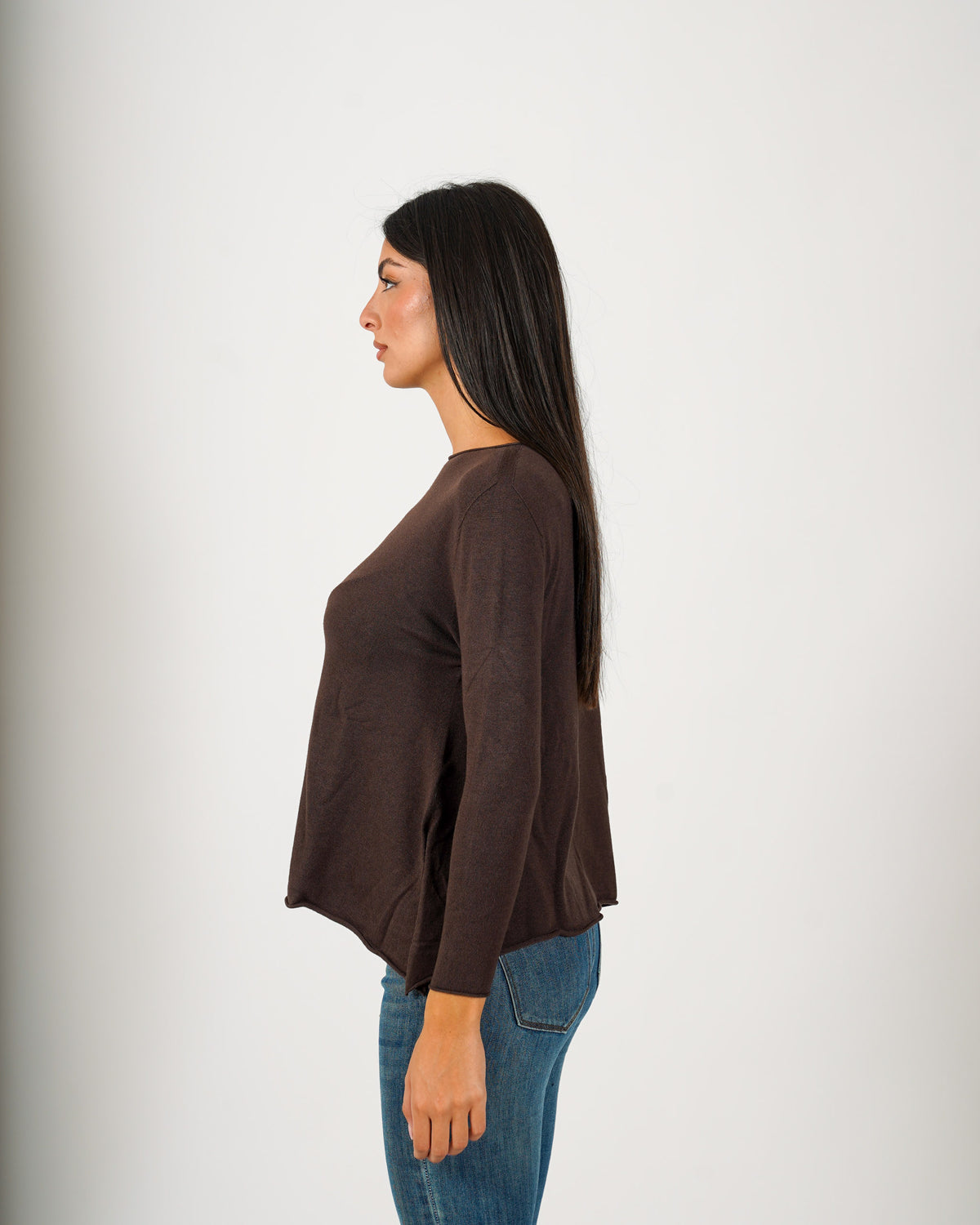 Maglia girocollo minimal con spacchi laterali - Austria