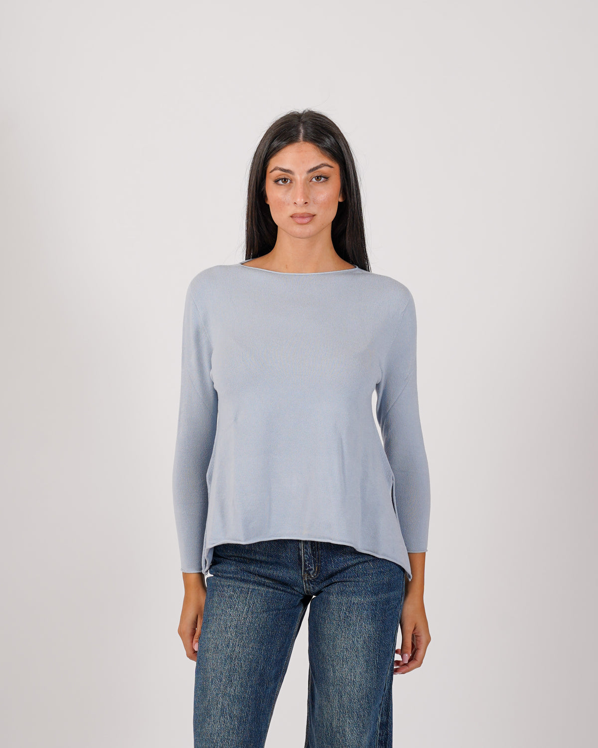 Maglia girocollo minimal con spacchi laterali - Austria