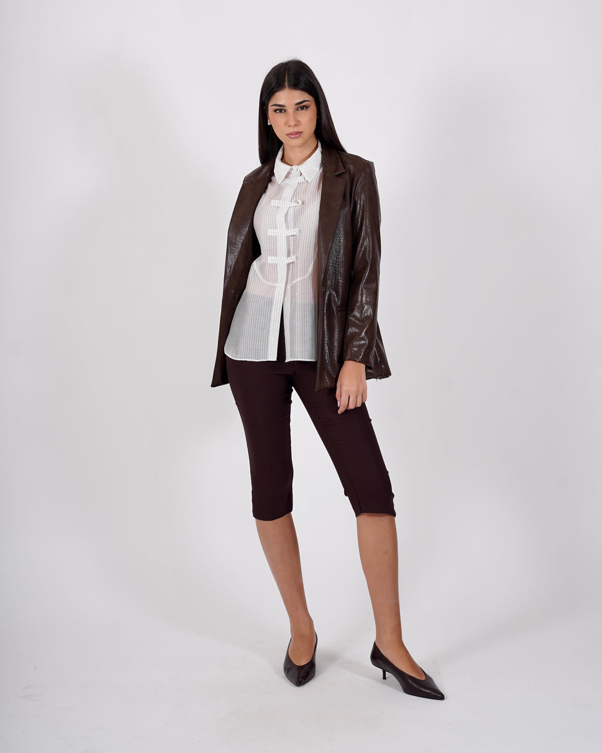 Pantaloni capri con spacco laterale - Attila